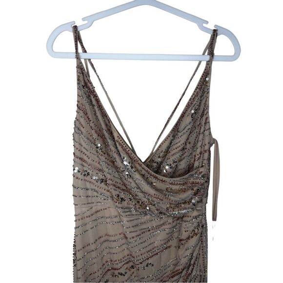 NWT Mac Duggal 10932 Surplice Front High Slit Dress Size 4 ✨ - Picture 9 of 16